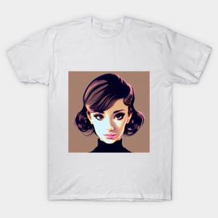 Audrey Hepburn, Confident Witty Fun Flirty Smart Actress, Elegant Classic Beauty T-Shirt